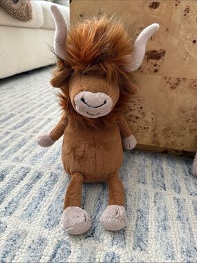 Jellycat Ramone Bull 13” Plush Retired Highland Cow Brown